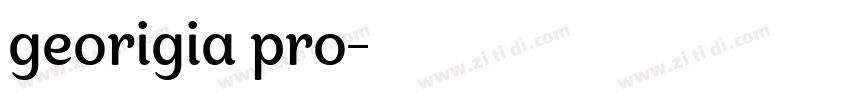 georigia pro字体转换